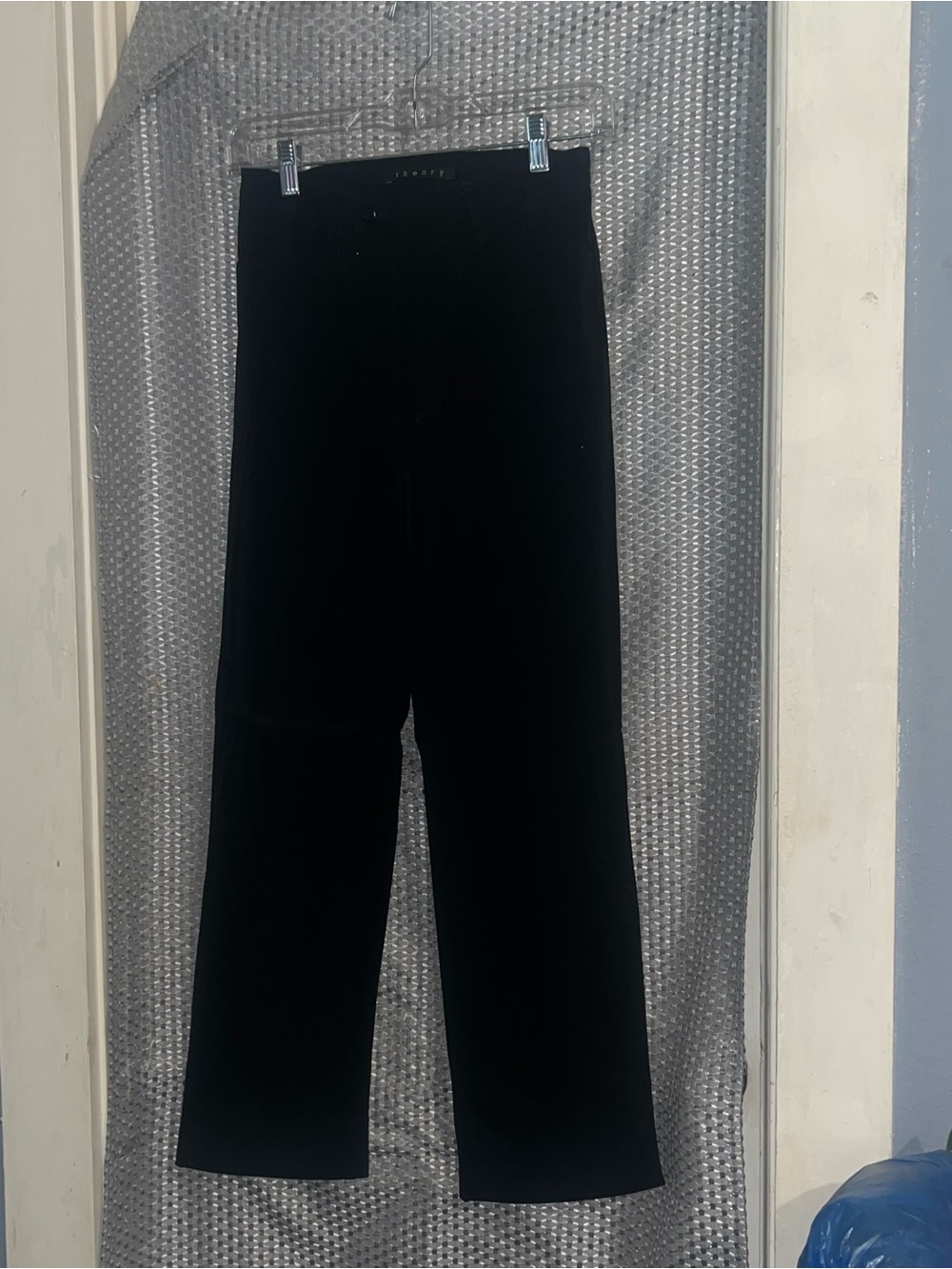 Theory Black Corduroy Wide-Leg Women's Pants